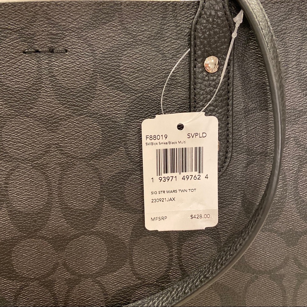 PRICE DROP! STAR WARS x COACH Tote Black Signature - Picture 8 of 8